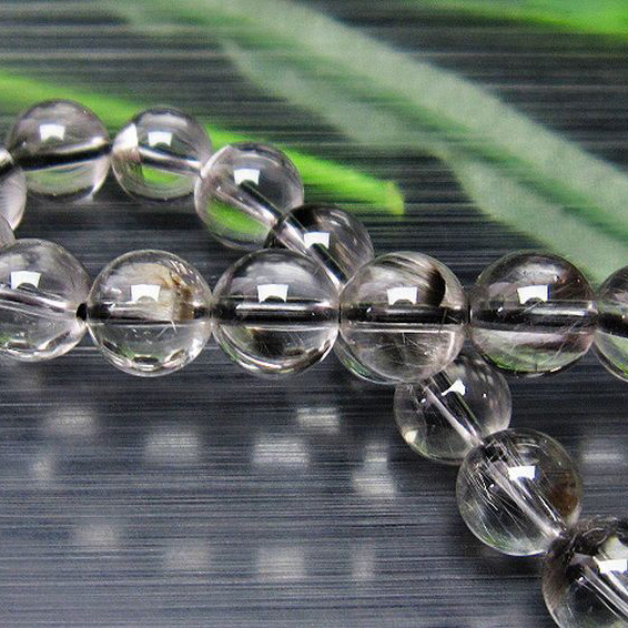 放射プラチナルチルクォーツ ブレスレット 8mm [T437-2232]