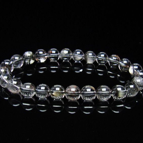 放射プラチナルチルクォーツ ブレスレット  8mm [T437-2363]