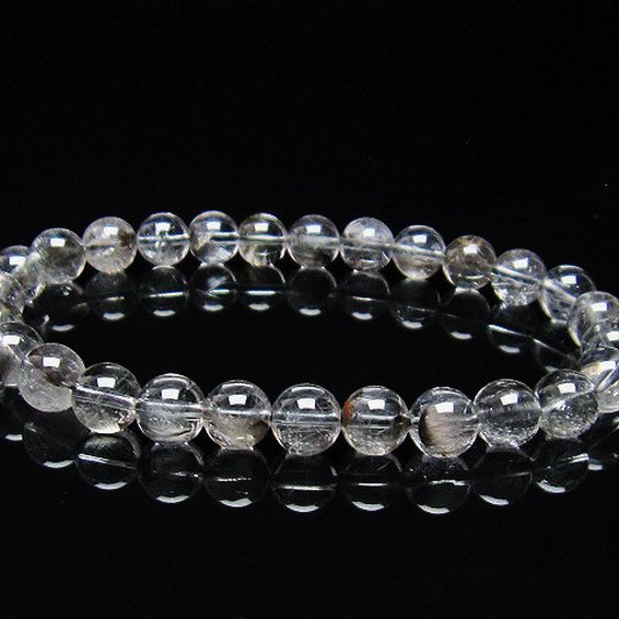 放射プラチナルチルクォーツ ブレスレット  7mm [T437-2366]