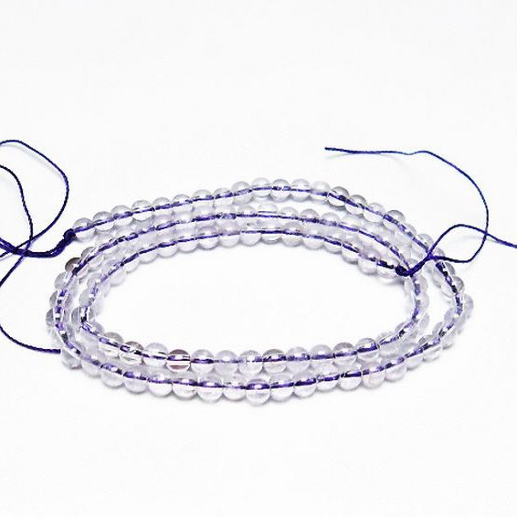 アメジスト 一連 4mm ビーズ [t438-5354]