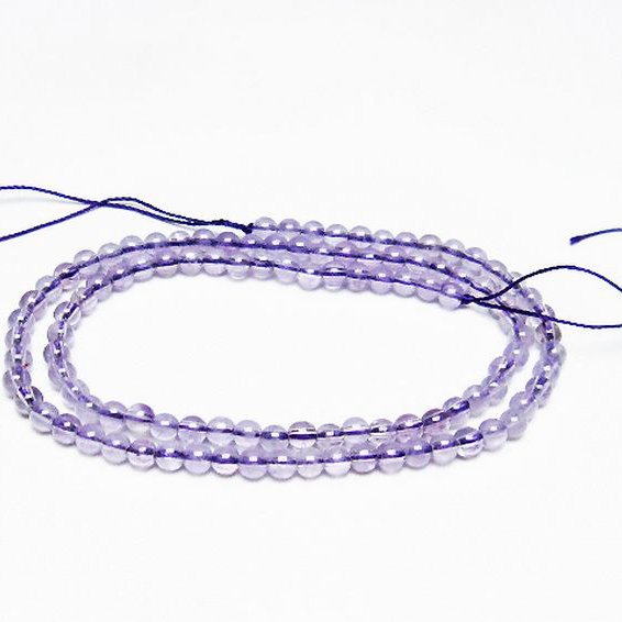 アメジスト 一連 4mm ビーズ [t438-5386]