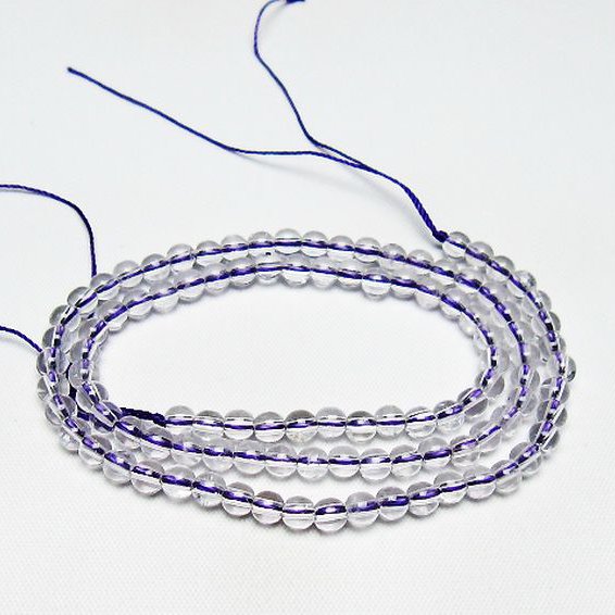 アメジスト 一連 4mm ビーズ [t438-5461]