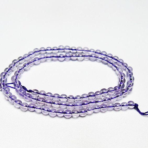 アメジスト 一連 4mm ビーズ [t438-5469]