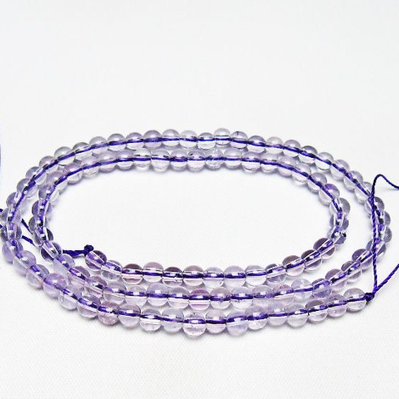 アメジスト 一連 4mm ビーズ [t438-5487]