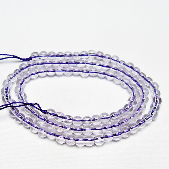 アメジスト 一連 4mm ビーズ [t438-5489]