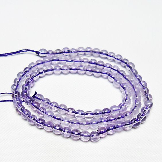 アメジスト 一連 4mm ビーズ [t438-5499]