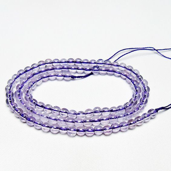 アメジスト 一連 4mm ビーズ [t438-5525]