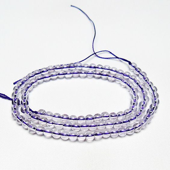 アメジスト 一連 4mm ビーズ [t438-5538]