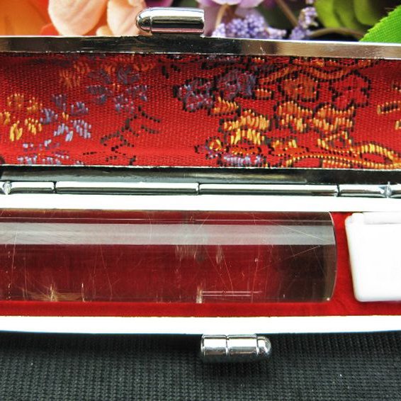 豪華ルチルクォーツ（金針ルチル水晶） 印材　※別途料金で篆刻可能[T44-372]