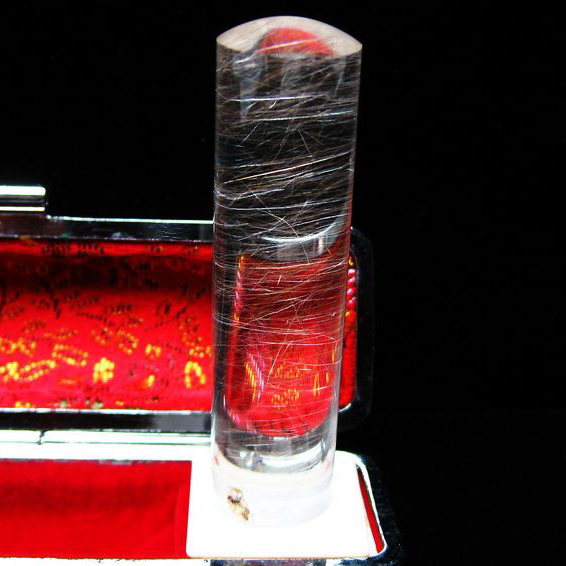 豪華プラチナルチル 印材　※別途料金で篆刻可能[T44-660]