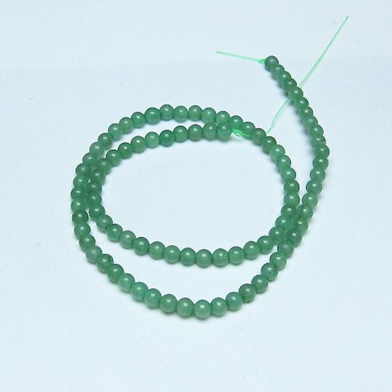 インド翡翠 一連 4mm ビーズ [t445-1875]