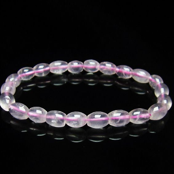 ローズクォーツ 天珠  ブレスレット [T446-1582]