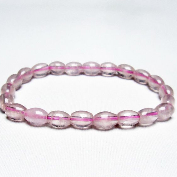 ローズクォーツ 天珠 ブレスレット [T446-1622]