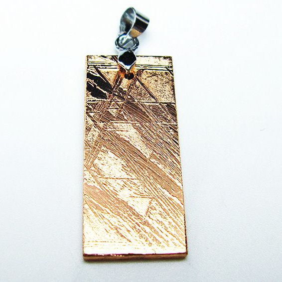 ピンクゴールドギベオン メテオライト ペンダント [T452-3195]