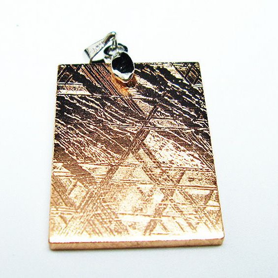 ピンクゴールドギベオン メテオライト ペンダント [T452-3199]