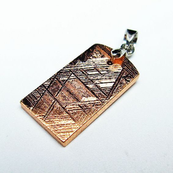 ピンクゴールドギベオン メテオライト  ペンダント [T452-3424]