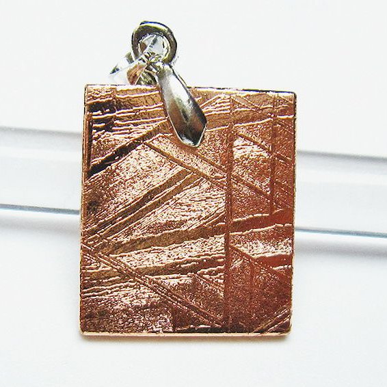 ピンクゴールドギベオン メテオライト ペンダント [T452-3453]