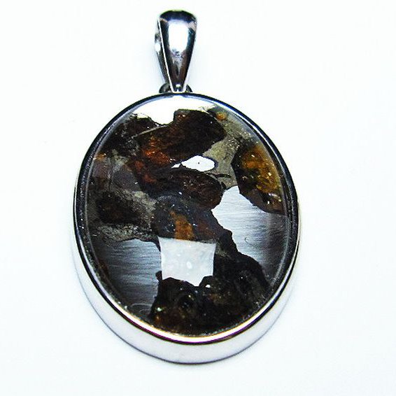 パラサイト隕石 かんらん石 ペンダント [t453-3031]