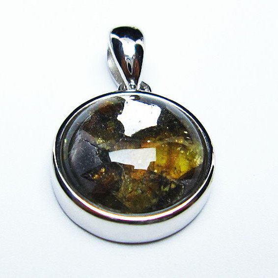 パラサイト隕石 かんらん石 ペンダント [t453-3108]