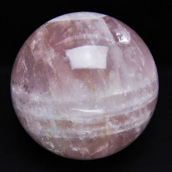 2.3Kg ローズクォーツ 丸玉 123mm [T456-15143]