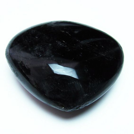 モリオン 純天然 黒水晶 ハート 置物[T457-3326]