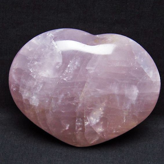 ローズクォーツハート 置物[T457-3639]