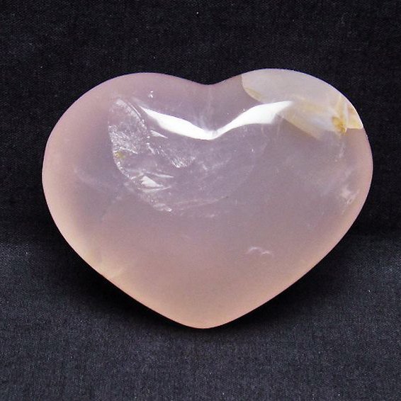 ローズクォーツハート 置物[T457-3702]