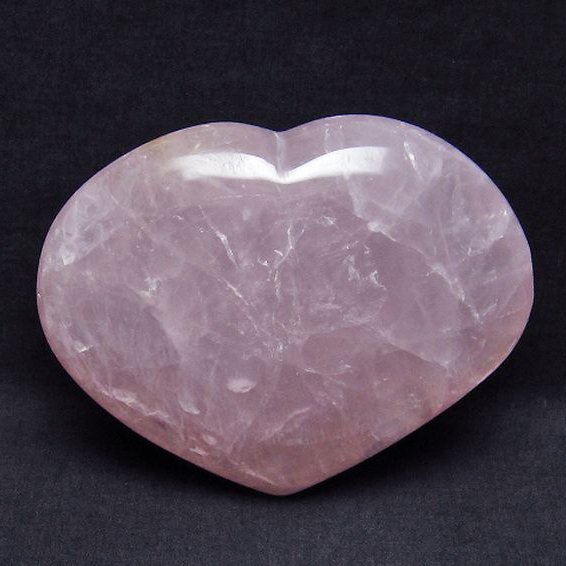 ローズクォーツハート 置物[T457-3756]