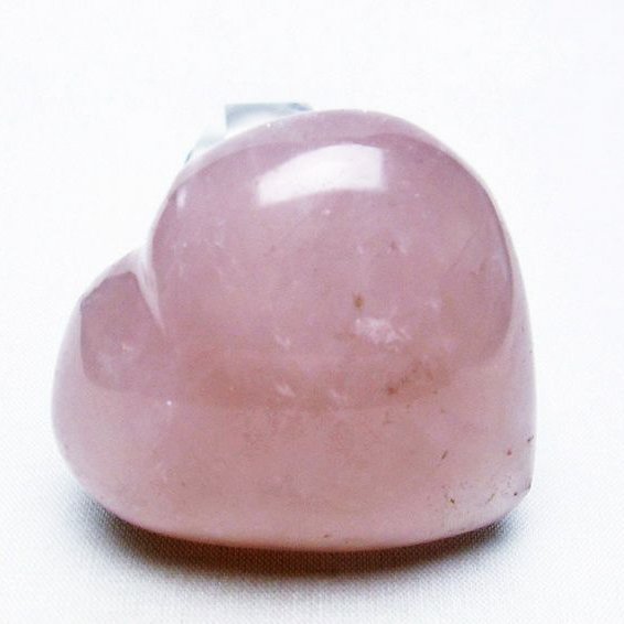 ローズクォーツハート 置物[T457-3814]
