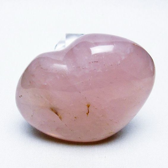 ローズクォーツハート 置物[T457-3825]