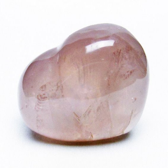 ローズクォーツハート 置物[T457-3951]