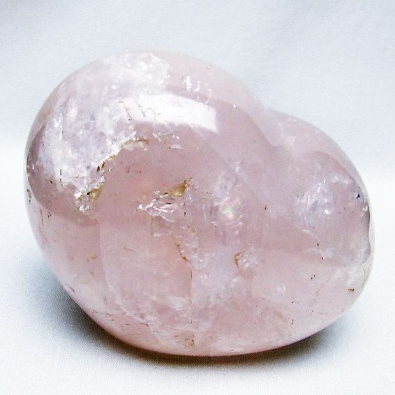 ローズクォーツハート 置物[T457-3974]