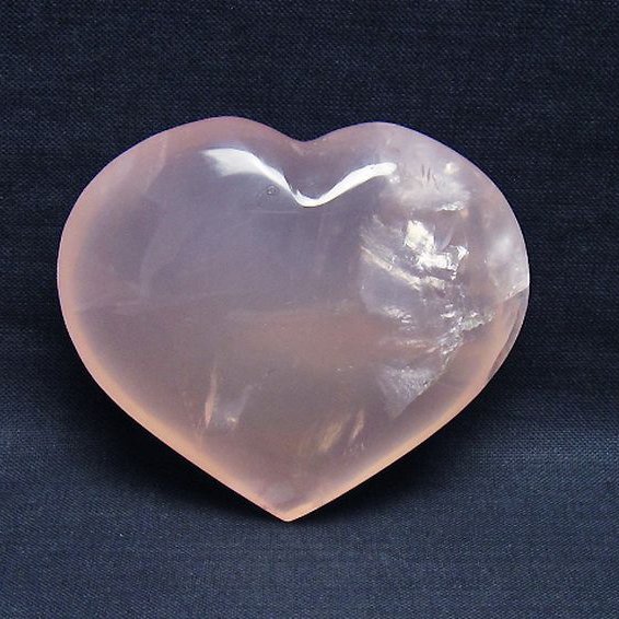 ローズクォーツハート 置物[T457-4362]