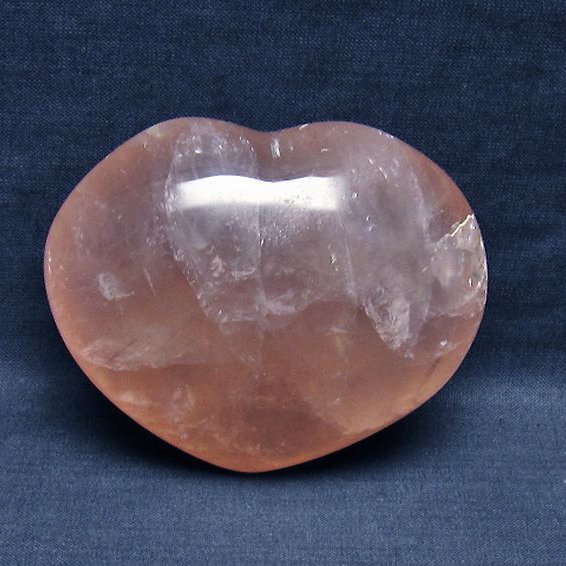 ローズクォーツハート 置物[T457-4366]