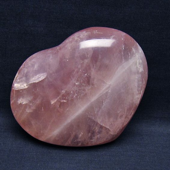 ローズクォーツハート 置物 [t457-4391]