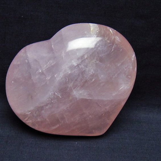 ローズクォーツハート 置物[T457-4400]