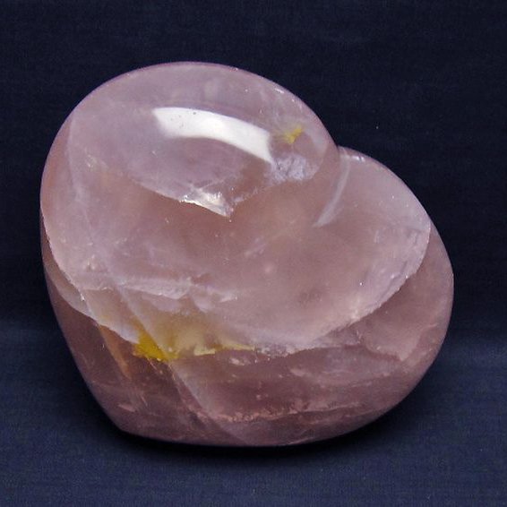 1.1Kg ローズクォーツハート 置物[T457-4452]