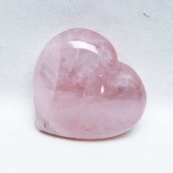 ローズクォーツハート 置物 [t457-4510]