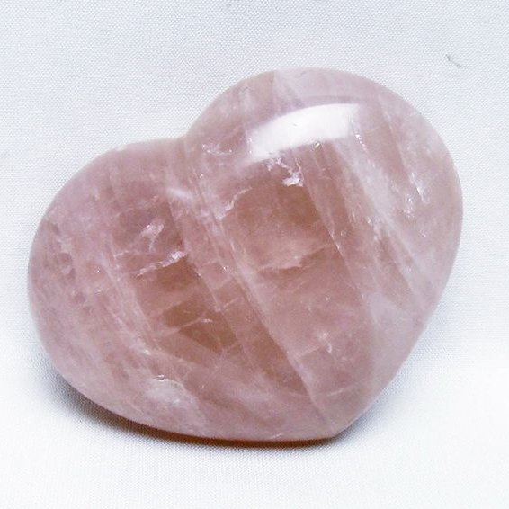 ローズクォーツハート 置物[T457-4535]