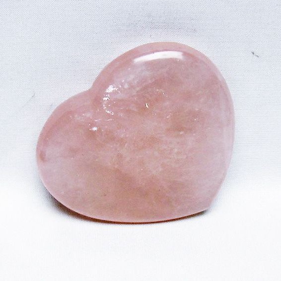 ローズクォーツハート 置物 [t457-4543]