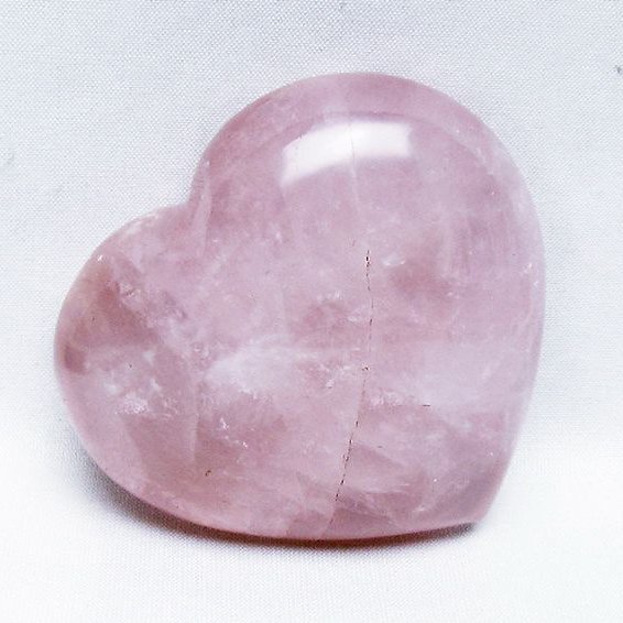 ローズクォーツハート 置物[T457-4566]