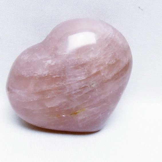 ローズクォーツハート 置物[T457-4569]