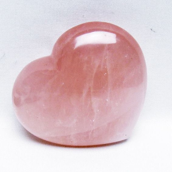 ローズクォーツハート 置物 [t457-4581]