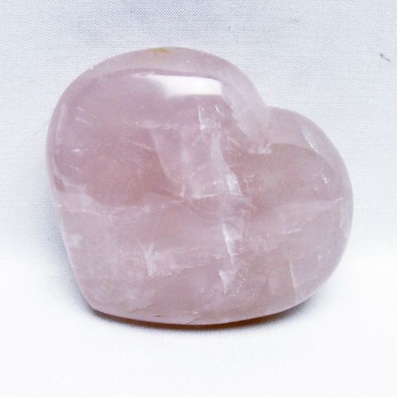 ローズクォーツハート 置物[T457-4587]