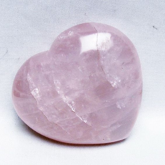 ローズクォーツハート 置物[T457-4591]