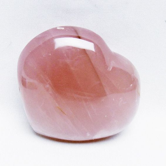 ローズクォーツハート 置物 [t457-4594]