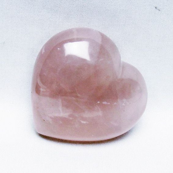 ローズクォーツハート 置物[T457-4599]