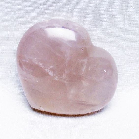 ローズクォーツハート 置物[T457-4606]