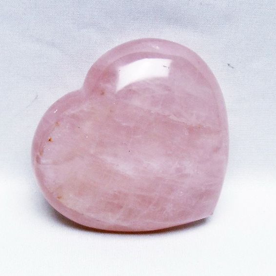 ローズクォーツハート 置物 [t457-4640]