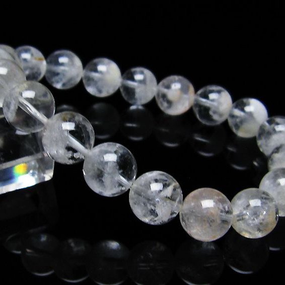 ラビットヘア ファントム 水晶 ブレスレット 10mm [T458-1012]